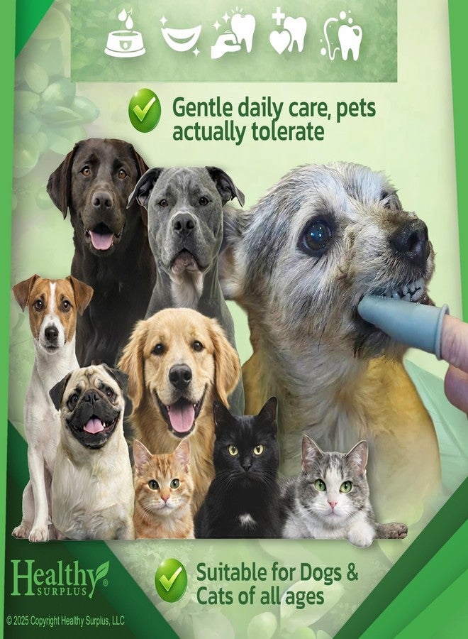 Healthy Surplus Enzymatic 4 Oz Poultry Flavored Pet Toothpaste Compare to Virbac CET and Silicone Fingerbrush Twin Pack | Fresh Breath, Plaque & Tartar Control | Dog & Cat Tooth Brushing Kit Oral Care for Pets - Image 3