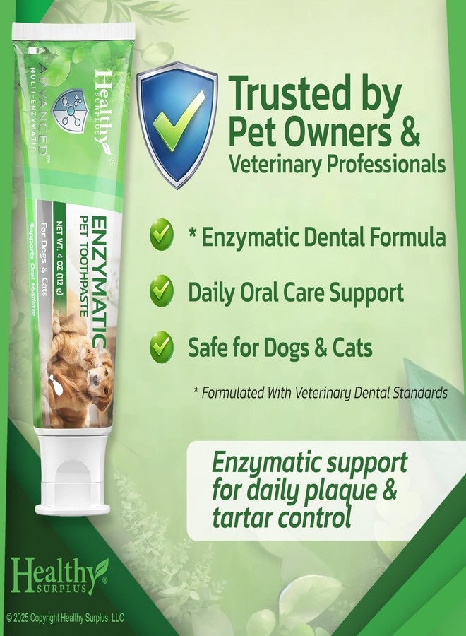 Healthy Surplus Enzymatic 4 Oz Poultry Flavored Pet Toothpaste Compare to Virbac CET and Silicone Fingerbrush Twin Pack | Fresh Breath, Plaque & Tartar Control | Dog & Cat Tooth Brushing Kit Oral Care for Pets - Image 2