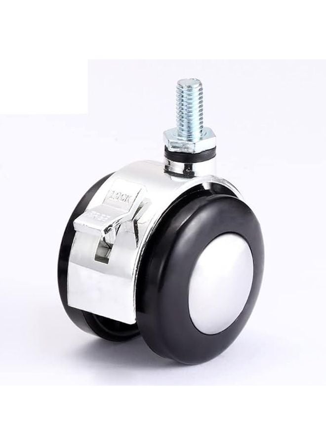 2 بوصة عجلات كاستر دوارة ثقيلة مع قفل مطاطي عربة صناعية سبيكة برغي كاستر بدون فرامل - Image 5