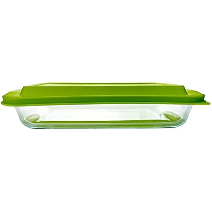 rayihni Glass Rectangle Bakeware With Lid 3 Liter Capacity - Image 1