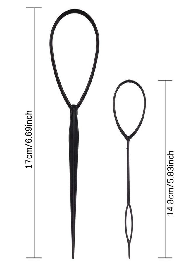 nanaxagly 4 Pairs Hair Tail Tools, Hair Braid Accessories, Ponytail Maker for women Girs, French Braid Tool Loop for Hair Styling (4 Colors Set) - Image 4