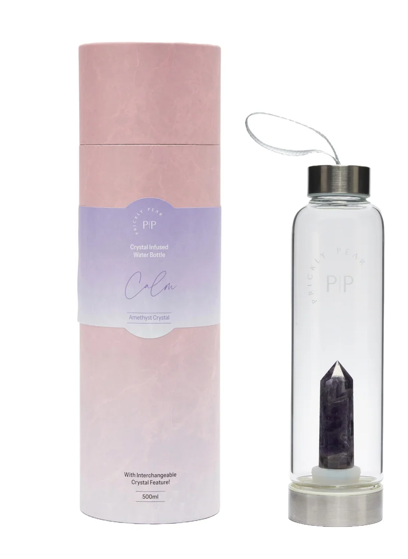 Prickly Pear Amethyst Interchangeable Crystal Water Bottle 500ml