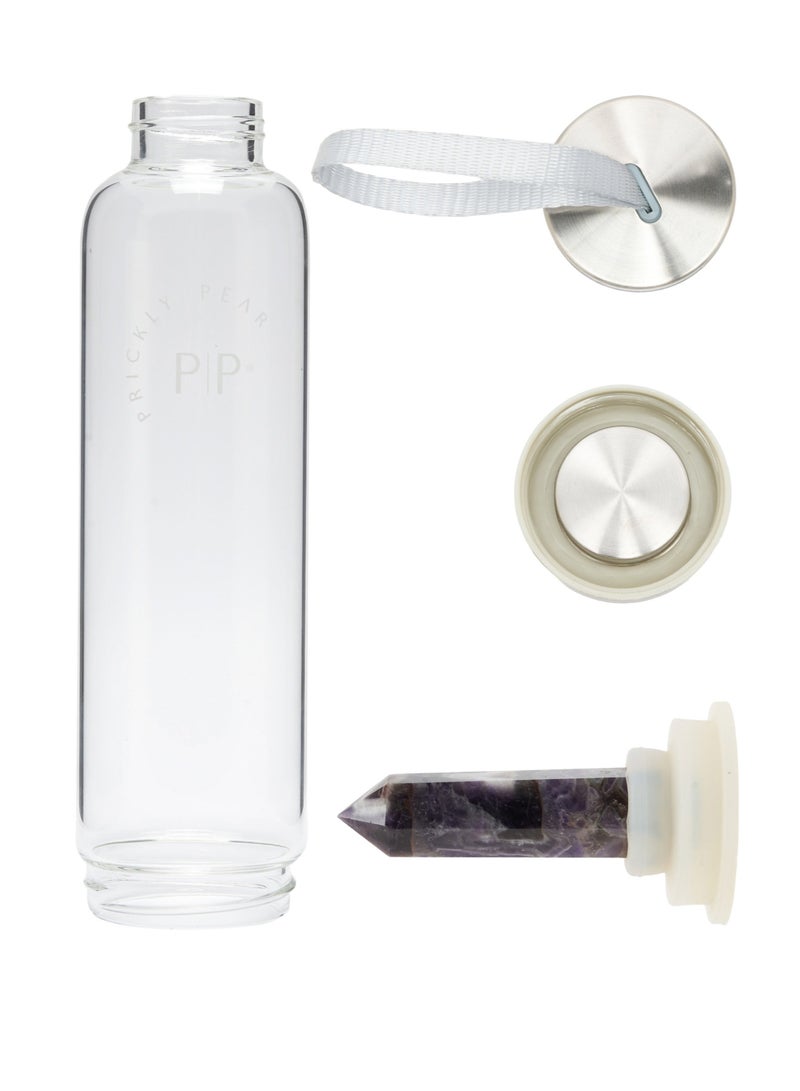 Prickly Pear Amethyst Interchangeable Crystal Water Bottle - Image 3
