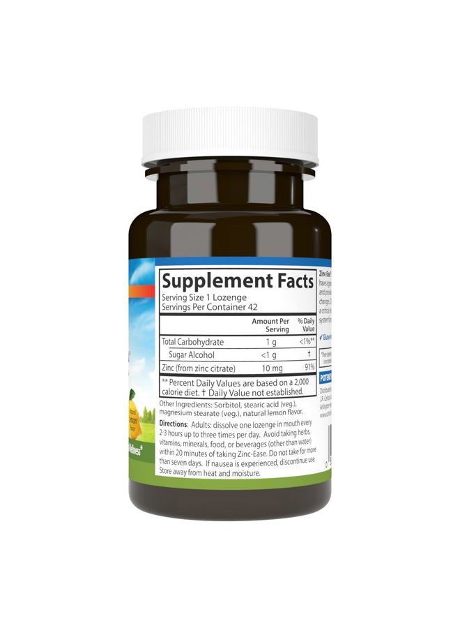 Carlson Zinc-Ease, Soothing Lozenge, Immune Support & Optimal Wellness, Antioxidant, Lemon, 42 Lozenges - Image 2