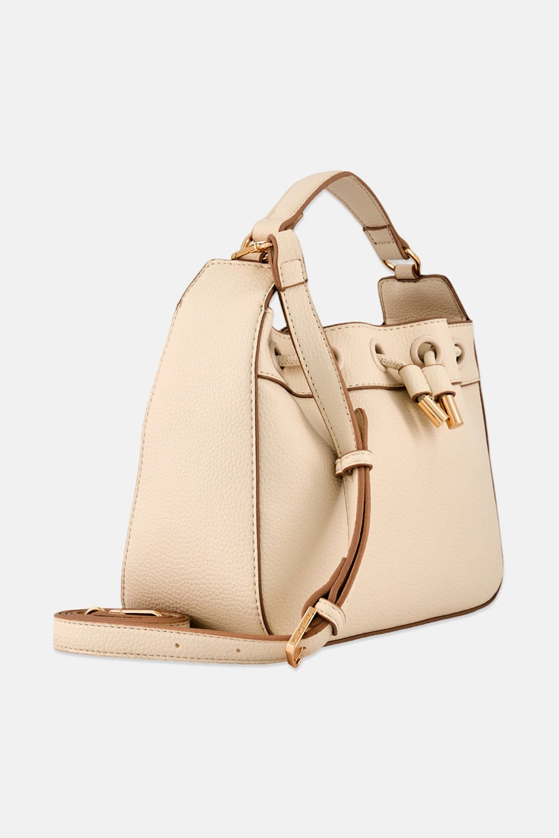 ANNE KLEIN Women Brand Logo Hand Bag, Cream - Image 2
