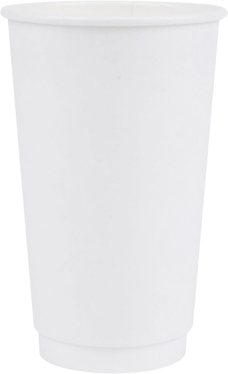 Restaurantware 500-CT Disposable White 16-oz Hot Beverage Cups with Double Wall Design: No Need for Sleeves - Perfect for Cafes - Eco Friendly Recyclable Paper - Insulated - Wholesale Takeout Coffee Cup - Image 2