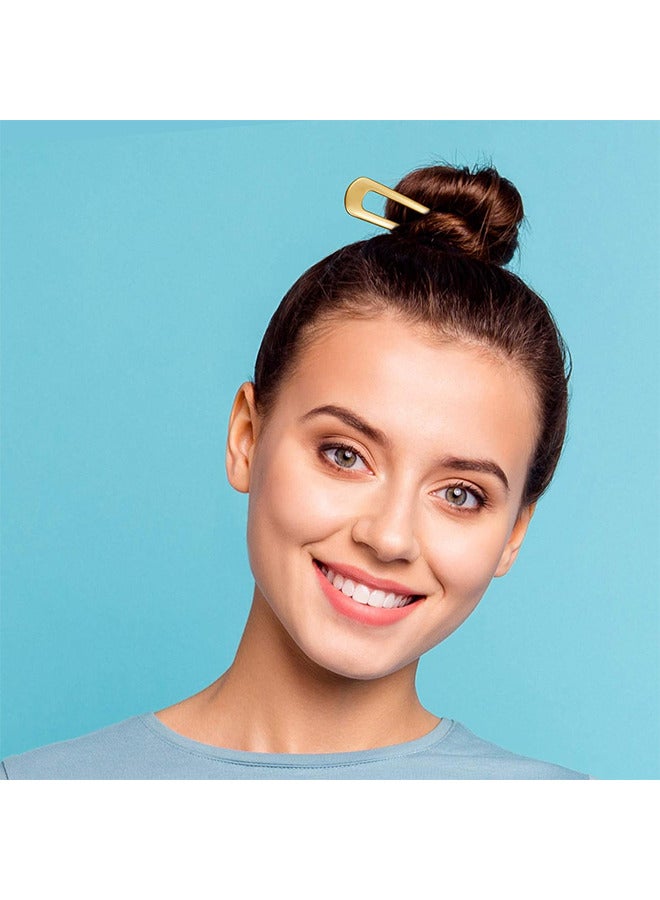 Depend U Shape Hair Clip, Simple Metal Hair Hair Stick Fork French 2 Prongs Hair Clip , 4 Pieces Bun Hair Clip for Women Girls Styling Accessories（Gold And Silver) - Image 5