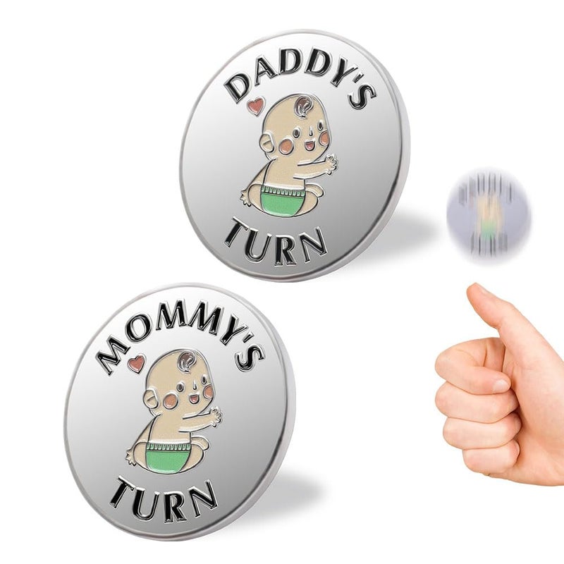 Vichona New Parent Decision Coin Funny Pregnancy Gifts for First Time Moms Dads, Cute New Parents Gift Mommy Daddy Couples Gift Ideas, Gag Gift for Baby Shower Birthday Fathers Day - Image 1