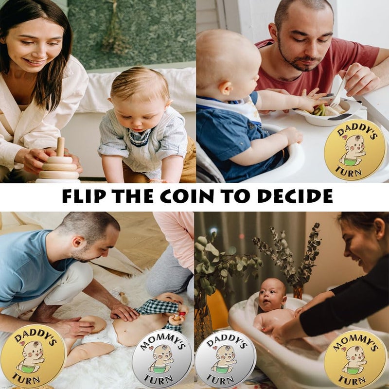 Vichona New Parent Decision Coin Funny Pregnancy Gifts for First Time Moms Dads, Cute New Parents Gift Mommy Daddy Couples Gift Ideas, Gag Gift for Baby Shower Birthday Fathers Day - Image 3