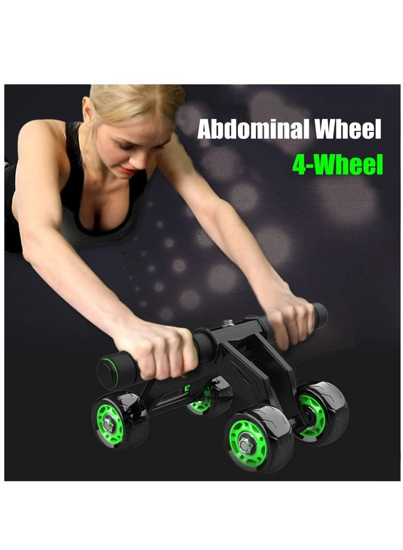 ALLKING Anti-Skid 4 Upgraded Wheel Roller for Six Pack Abs Workout at Home Exerciser for Abdominal Stomach Exercise Training with Knee Mat Steel Handle for Men/Women (Colour/Packaging Style may vary)  - Image 4