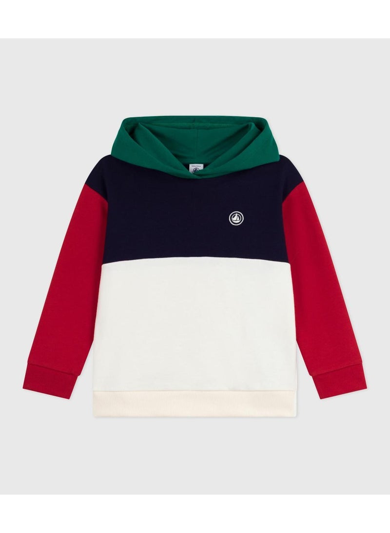Petit Bateau Children's colourblock cotton hoodie - Image 1