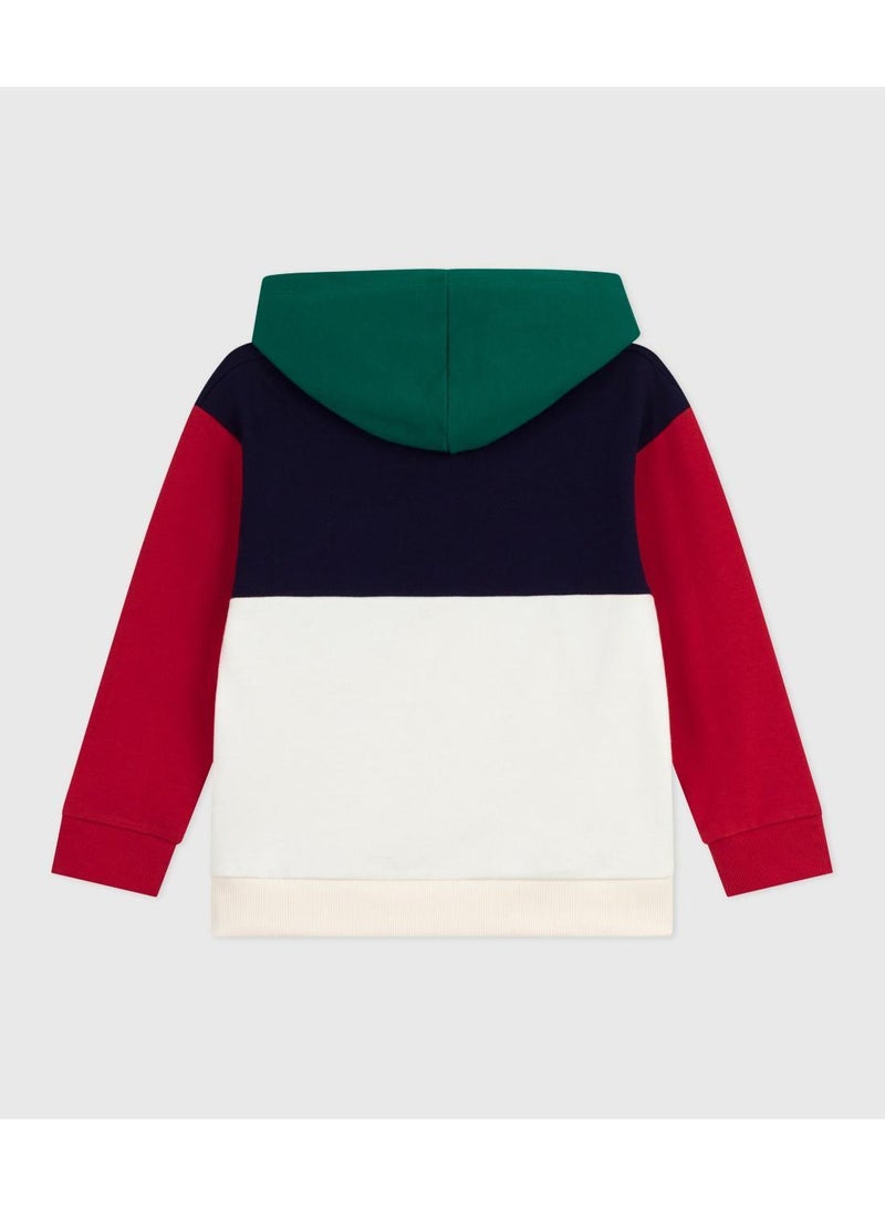 Petit Bateau Children's colourblock cotton hoodie - Image 2