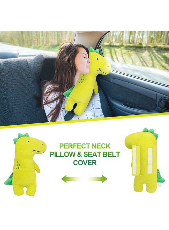 Farochy Car Pillow for Kids - Dinosaur Seat Belt Cover, Car Seat Belt Pillow Kids Car Seatbelt Covers, Vehicle Shoulder Pads, Seatbelt Cushion for Kids, Seat Strap Pillows Kids (Dinosaur) - Image 4