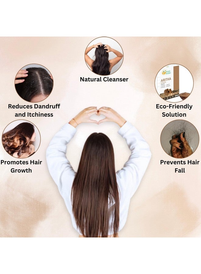 هيربس بوتيانيكا الأعشاب بوتانيكا مسحوق أريثا 5.3 أوقية | 150 جم مسحوق جوز الصابون الطبيعي النقي| شامبو وبلسم طبيعي للشعر | سابيندوس موكوروسي | بلسم ممتاز للشعر | من الهند - Image 4