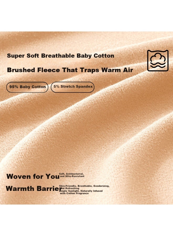 LANG SHA Langsha Women's Autumn Winter Cotton Thermal Underwear Set Mid-neck Antibacterial Mite-resistant Heat Retaining Warm Long Johns - Image 4