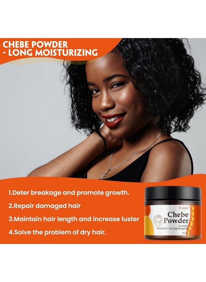 Brzeaf - Natural Chebe Powder From Chad(65G), African - Super Moisturizing, Promotes Hair Growth, Deters Breakage For All Hair Types - Image 1