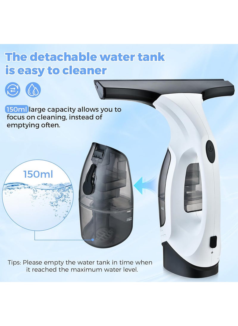 Sharpdo Cordless Window Vacuum Cleaner, Electric Cordless Window Vacuum Cleaner with 11-Inch Squeegee Blade – Versatile Cleaning Tool for Windows, Showers, Mirrors, Glass, Countertops & Tiles – 2200mAh - Image 4