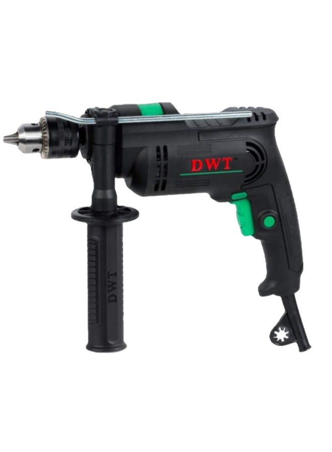 220-230V 600W Impact Drill with Two Modes Black and Green 24.5 x 8 x 31.5 cm SBMP06-13
