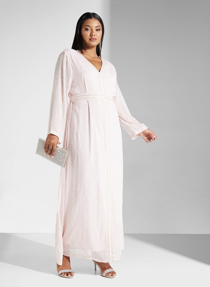 Khizana Belted Swiss Dot Dress - Image 4