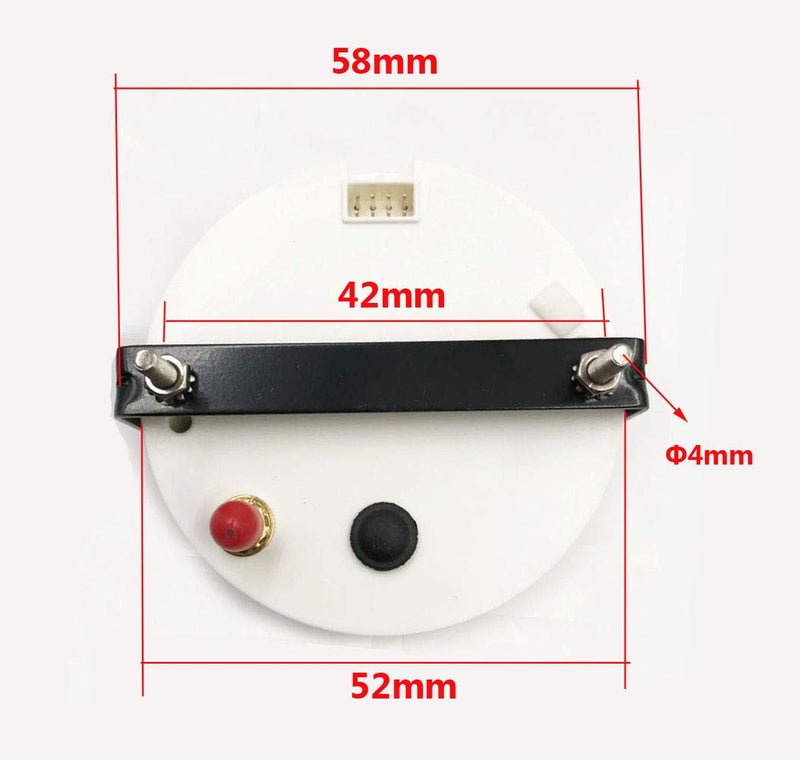 BLUERICE 52MM 2" Hour Meter Gauge Red Backlight for Marine Boat 9-32V Waterproof - Image 2