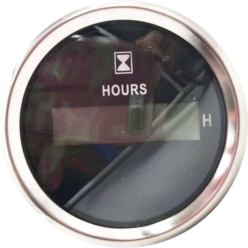 BLUERICE 52MM 2" Hour Meter Gauge Red Backlight for Marine Boat 9-32V Waterproof - Image 4