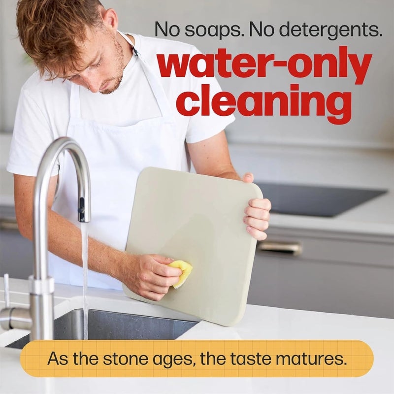 حجر بيتزا | حجر بيتزا مستطيل للخبز في الفرن والشواء مع قشر خشبي مجاني | حجر طهي كورديريت متين كبير جدًا (15 × 12 بوصة) - Image 3