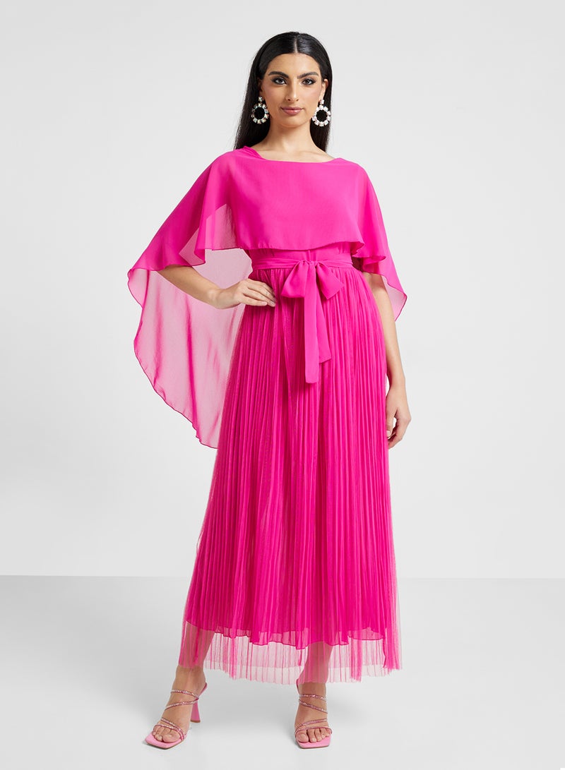 Khizana Pleated Chiffon Dress - Image 1