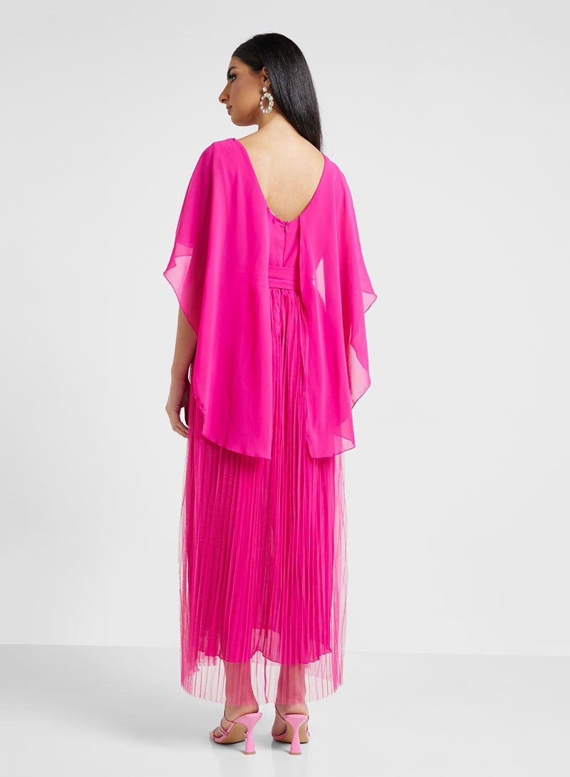 Khizana Pleated Chiffon Dress - Image 2