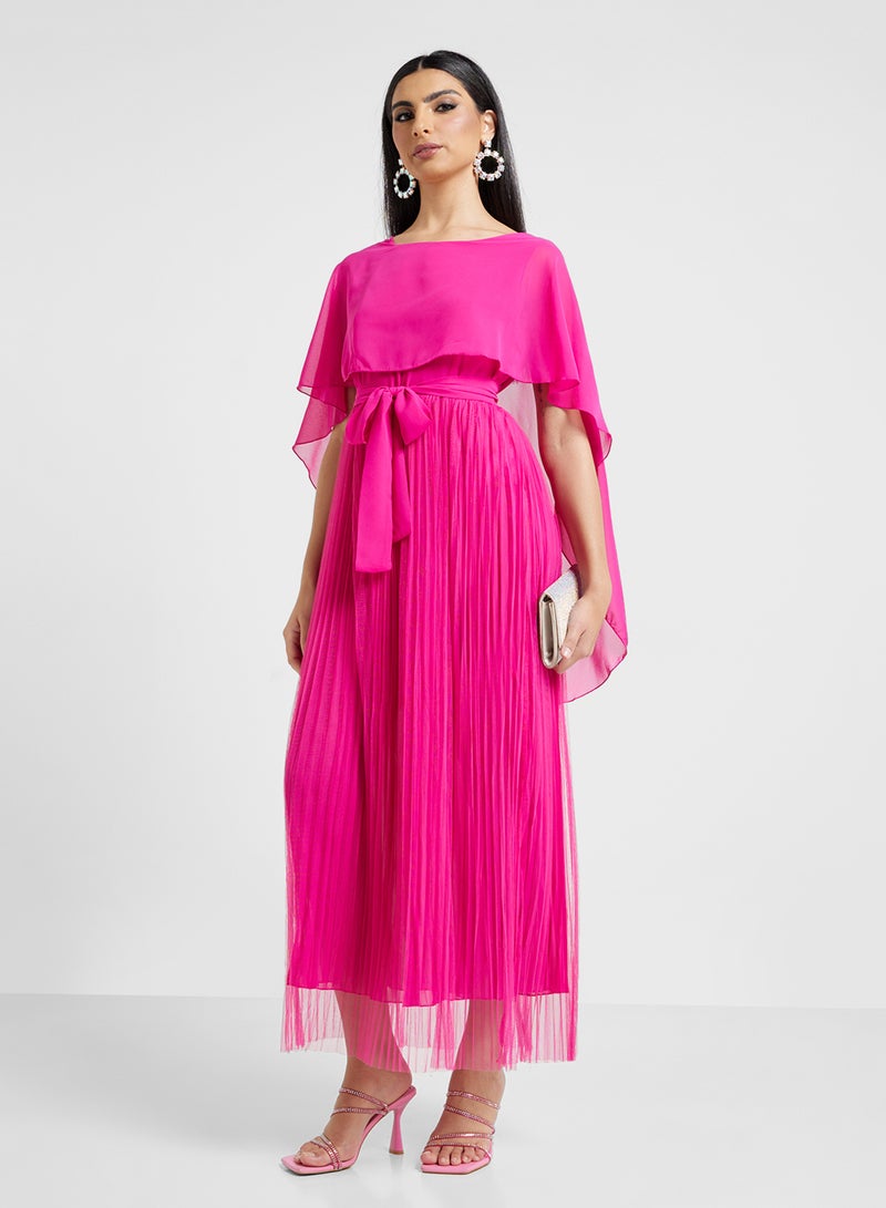 Khizana Pleated Chiffon Dress - Image 4