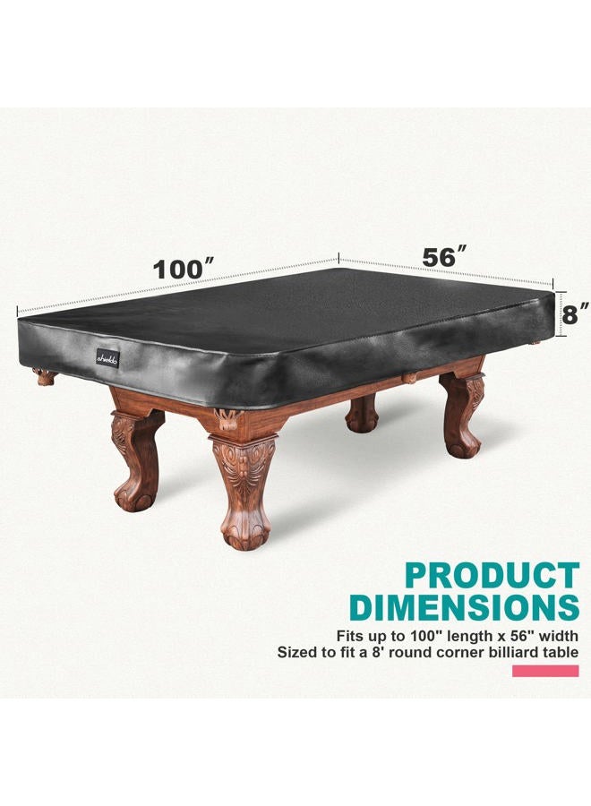 Shieldo Heavy Duty Leatherette Billiard Pool Table Cover,Waterproof&Tearproof Cover for Pool Table,7/8 Foot Fitted - Image 2