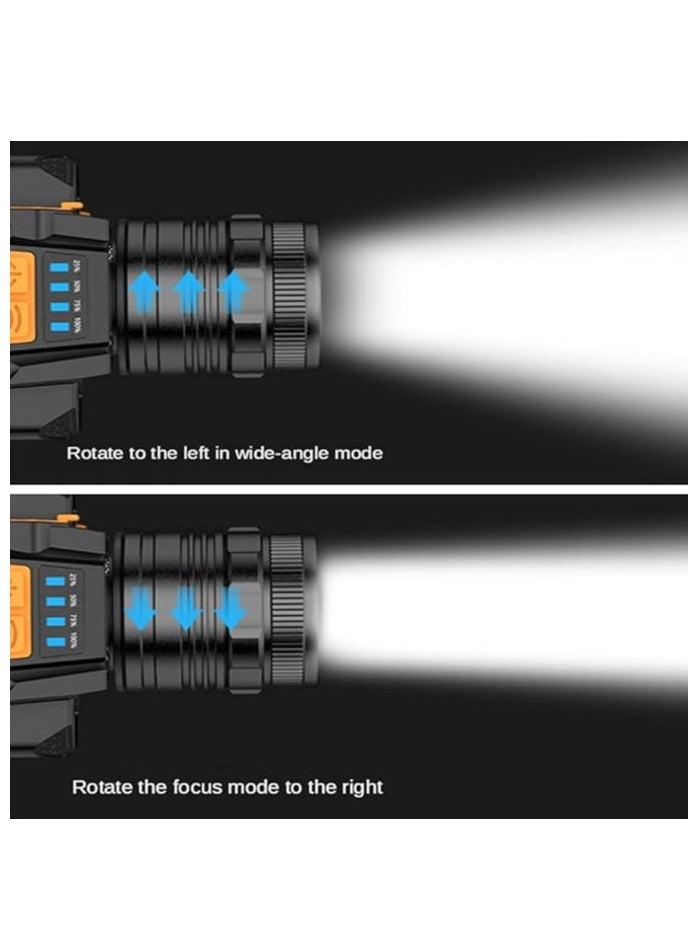 QLIGHT Rechargeable Headlamps, 2000 High Lumens LED Head light, Motion Sensor Head Lamp, Waterproof, Zoomable Outdoor Headlamp for Camping Hiking Running Cycling Fishing - Image 5