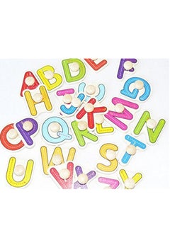 Generic toy arena wooden capital alphabet puzzle (multi colour)- Multi color  - Image 2