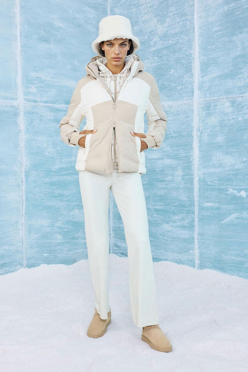 DeFacto Beige Woman Waterproof Regular Fit Hooded Ski Jacket Casual - Image 2