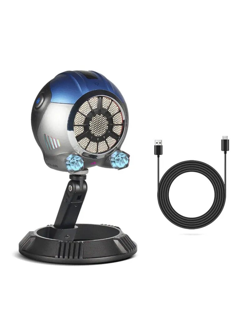 USB wired desktop gaming microphone with RGB light - Image 1