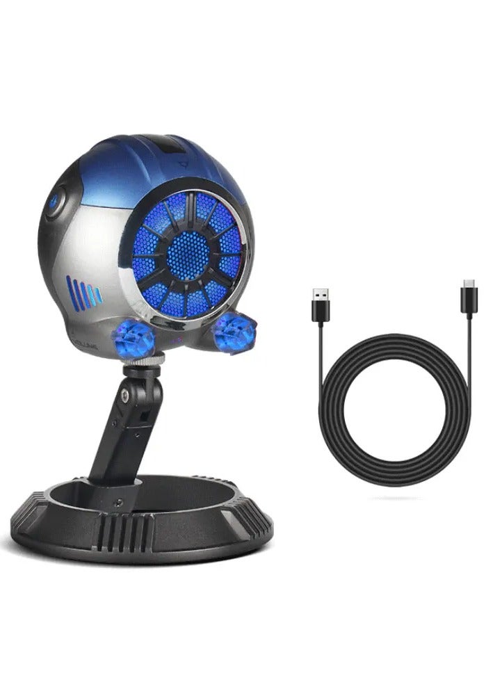 USB wired desktop gaming microphone with RGB light - Image 4