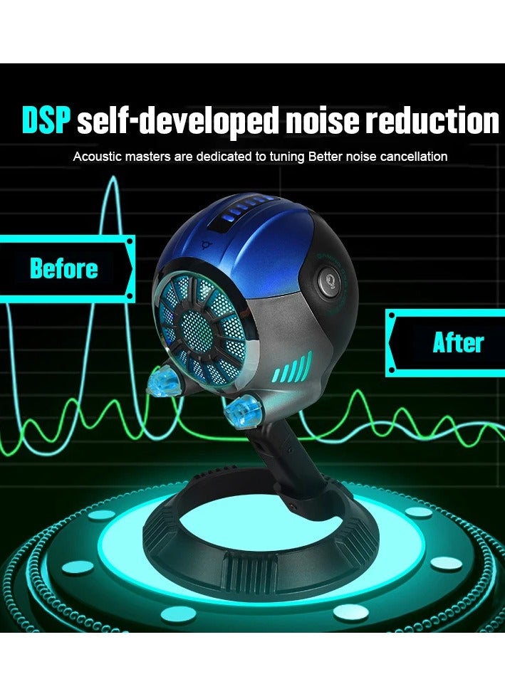 USB wired desktop gaming microphone with RGB light - Image 5