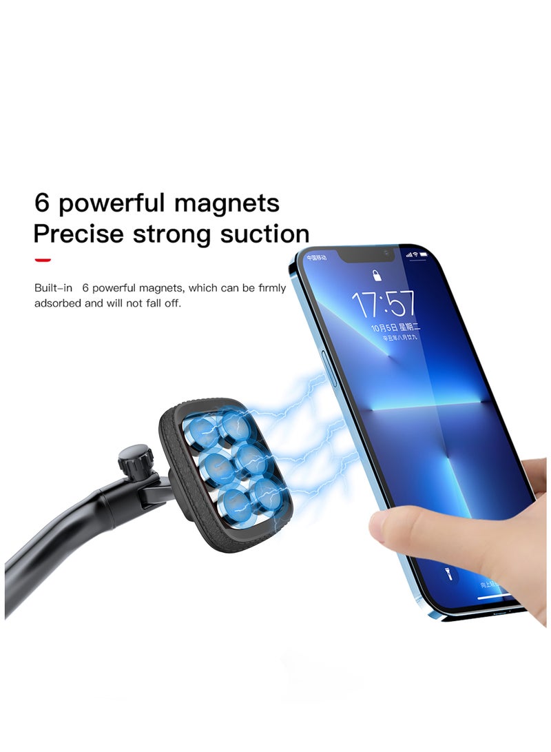 Brave Magnetic Car Phone Holder for Dashboard/Center Console Mobile Holder for Car 360° Adjustable Car Mobile Holder, Dashboard Car Mount for Mobile Compatible with iPhone 13/14/15 Pro Max, Galaxy S22/S23 - Image 4