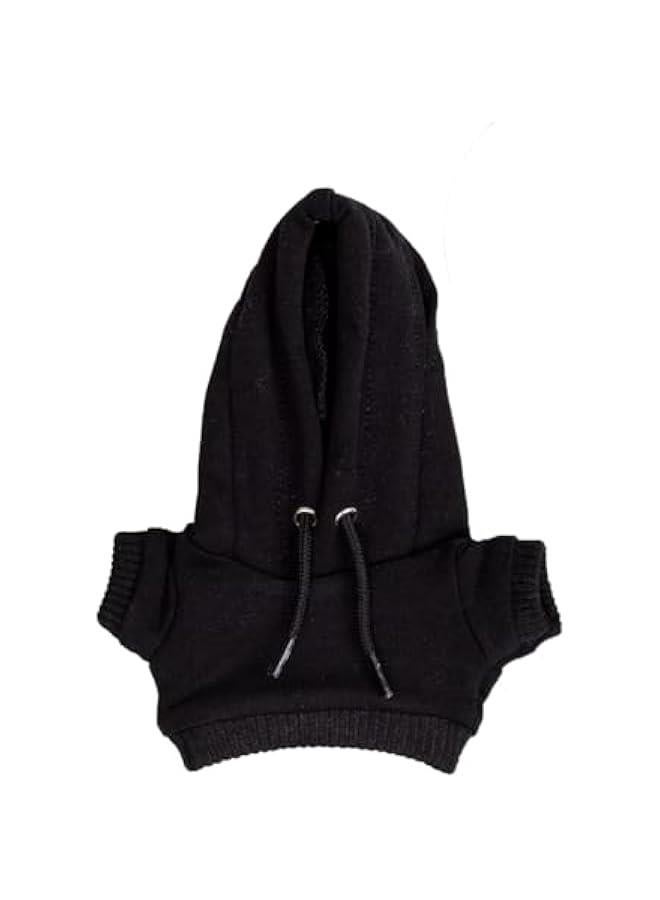 Arabest 17cm Doll Clothes - Basic Hoodie for 17cm Dolls, Perfect for Everyday Wear, Ideal for Playtime and Collectors, 15-18cm Doll Casual Outfit (Black)