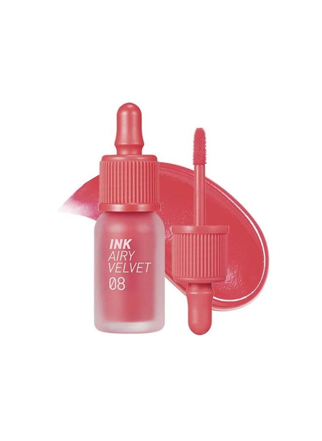 Peripera Peripera, Ink Airy Velvet Lip Tint, 08 Pretty Orange Pink, 0.14 oz (4 g)  - Image 4