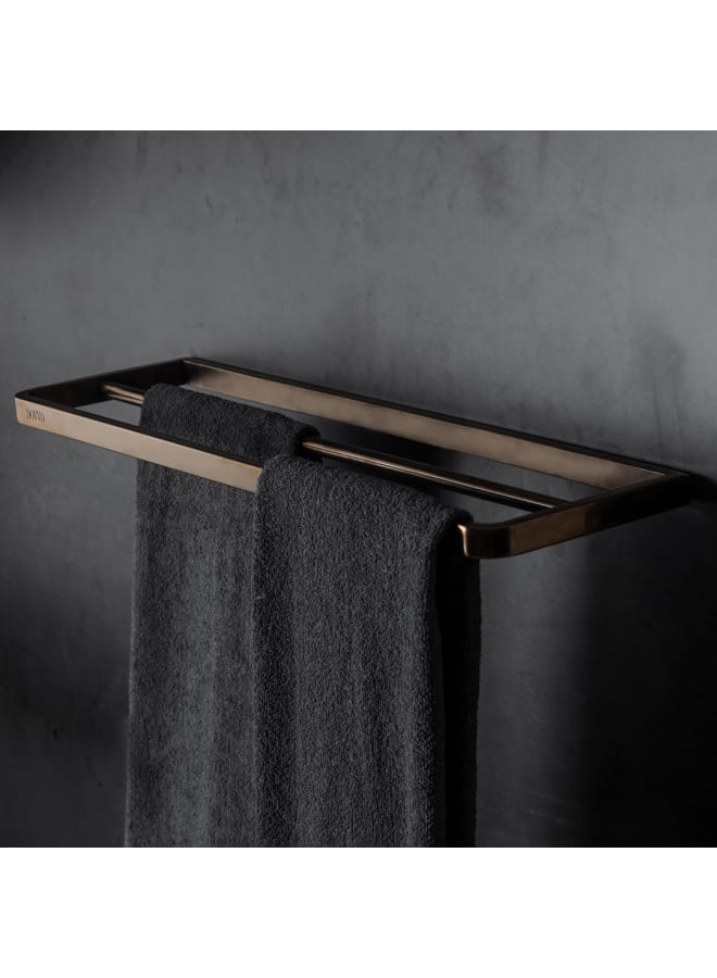 حامل مناشف مزدوج روز جولد