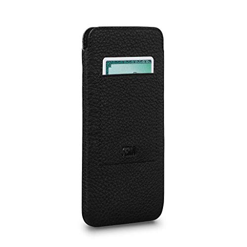SENA UltraSlim Classic Leather Sleeve Case Compatible with Wallet Black iPhone 13 Mini - Image 1