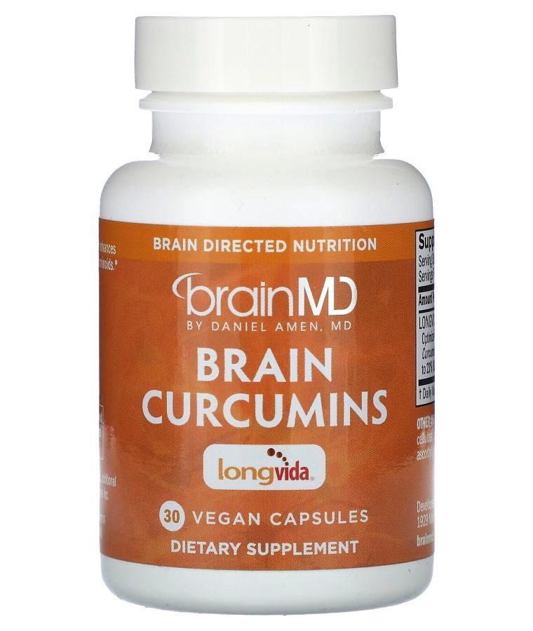BRAINMD Brain Curcumins 30 Vegan Capsules (400 mg per Capsule)