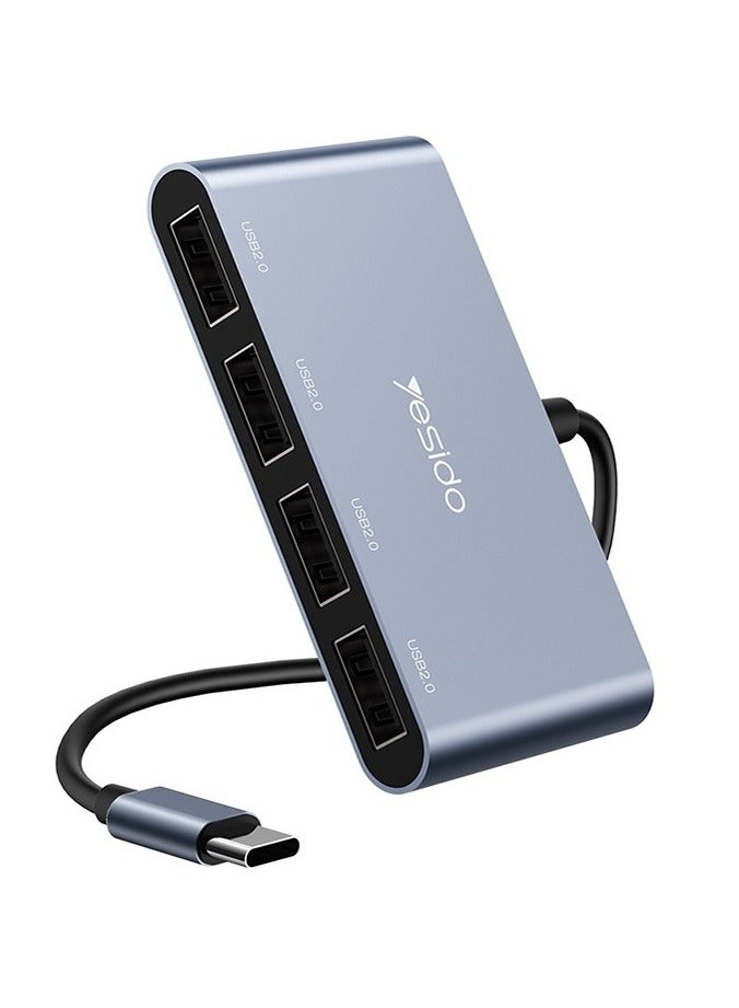 Yesido Yesido HB13 4 in 1 Aluminum USB-C / Type-C Multifunction Docking Station HUB Adapter 0.15m for Mac Laptop & Othe Devices  - Image 1
