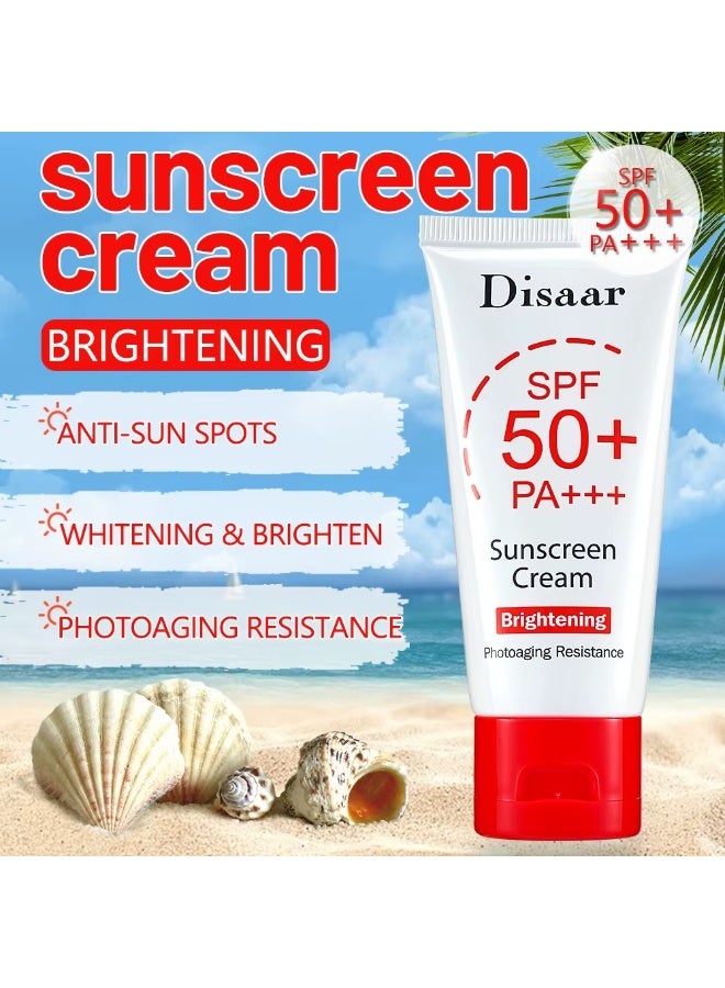 DISAAR BEAUTY Retinol and Lemon Extract Sunscreen Cream 50g SPF Protection Brightening Whitening Anti Aging Moisturizing UV Defense Face Cream for Daily Use - Image 2