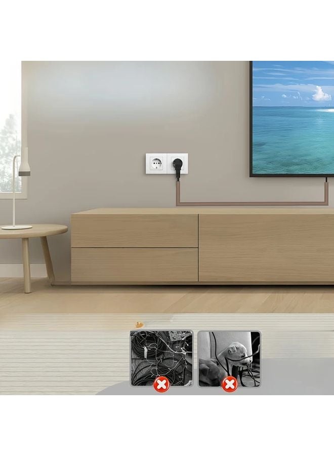 100 سم مخفي الكابلات ذاتية اللصق واقي أسلاك الأرضية والحائظ منظم أسلاك بدون حفر - Image 5