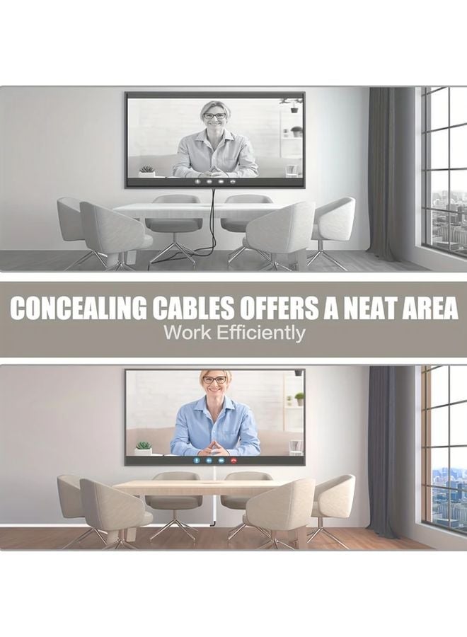 100 سم مخفي الكابلات ذاتية اللصق واقي أسلاك الأرضية والحائظ منظم أسلاك بدون حفر - Image 3