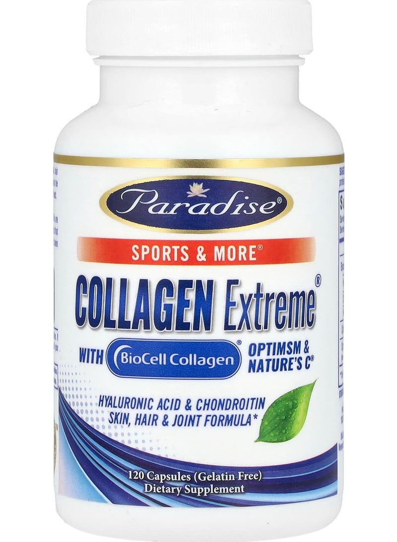 Paradise Herbs Collagen Extreme® with BioCell Collagen, OptiMSM & Nature's C®, 120 Capsules