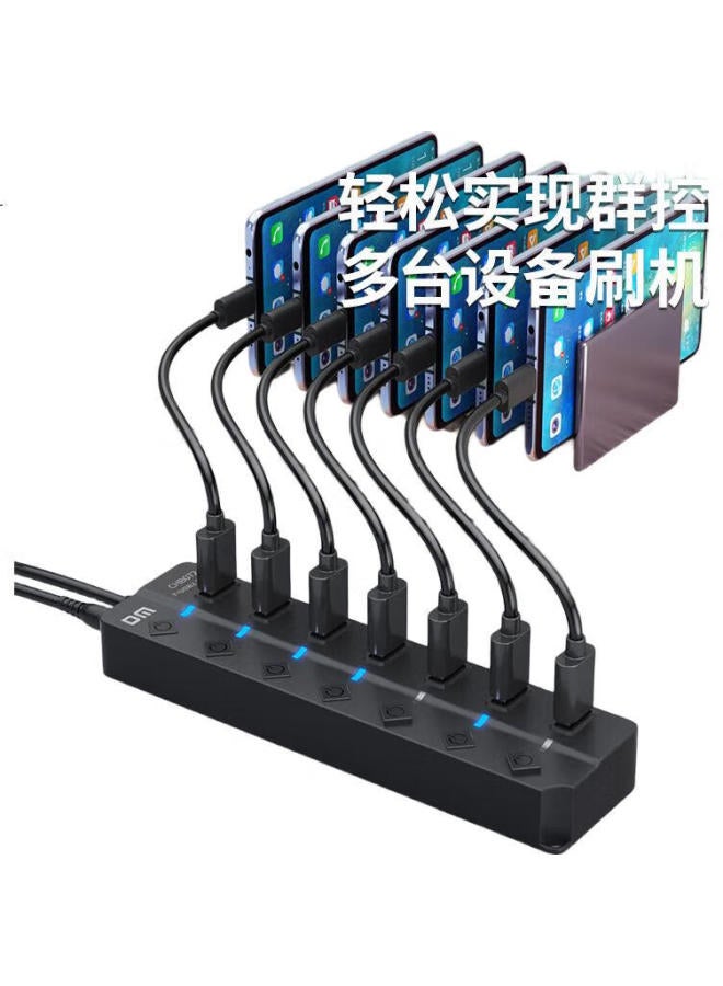 DM Dm Daimai Usb Hub 2.0, 7-Port Hub Expansion Dock, Laptop And Desktop Computer Hub, Usb Extension Cable Converter, Chb072 - Image 2
