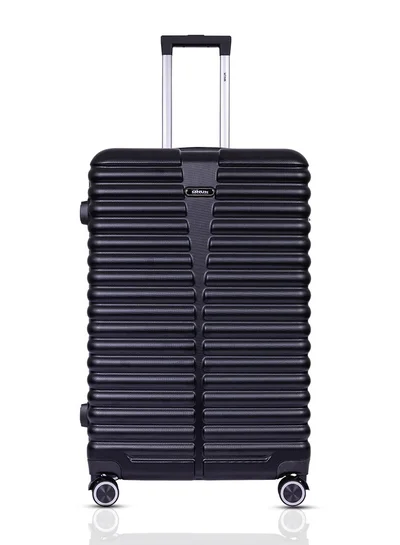 MNUK Destiny Checked Luggage | Hardside Soft Handle Trolley with TSA Lock |Double 360° 4 Wheeler| Large-28 Inch, Black