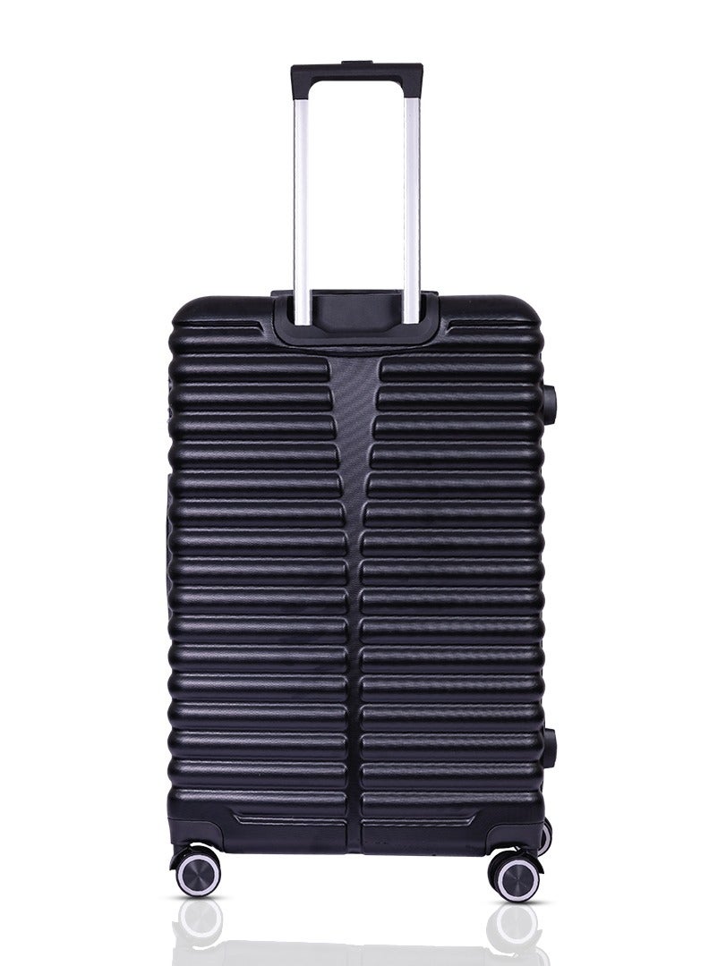 منيك حقيبة سفر ديسكفري بعجلات صلبة ومقبض ناعم وقفل  بعجلات مزدوجة  درجة بعجلات رباعية كبيرة  بوصة أسود - Image 3